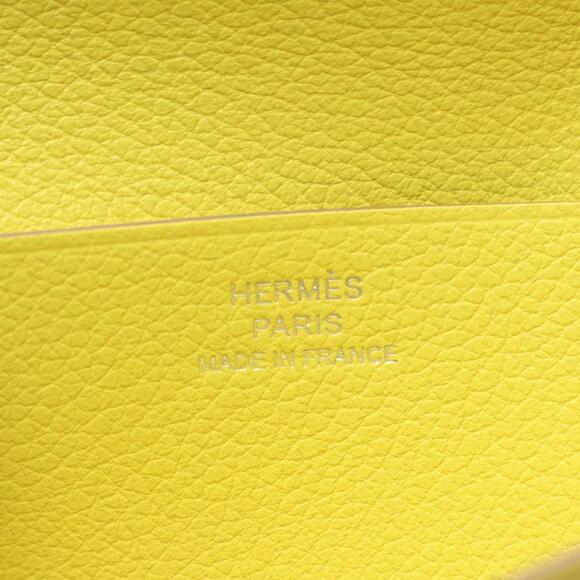 HERMES Yellow Leather Wallet - Picture 4 of 6